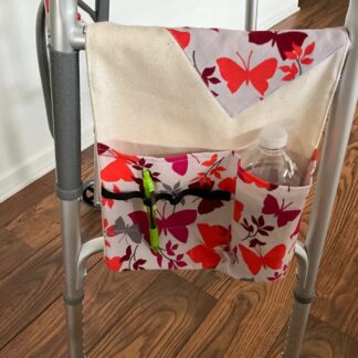 handmade walker bag butterfly floral fabric